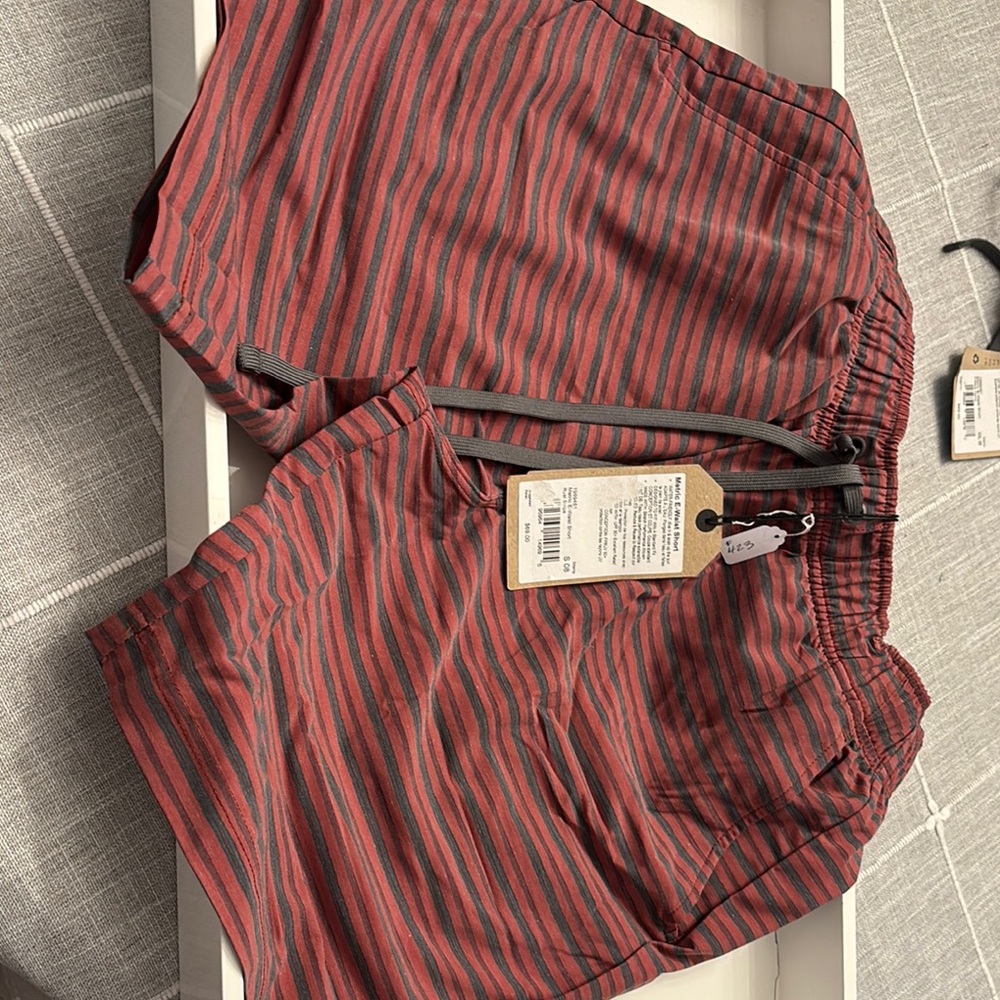 Striped Red and Black Shorts